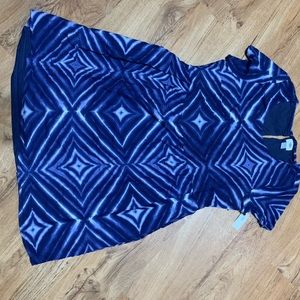 Navy blue tie dye dress